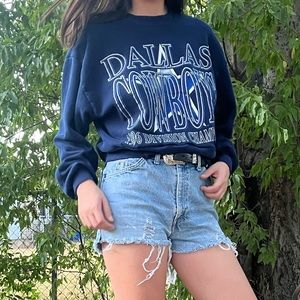 Vintage Dallas cowboys 1996 cropped sweatshirt